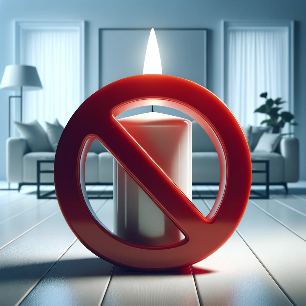 Avoid burning candles